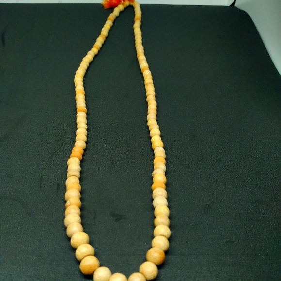 Natural Wood Prayer Meditation Beads Mala Necklace - Picture 2 of 3